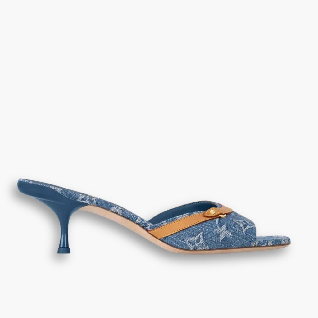 myele-14 Louis Vuitton Neo Revival Mule Denim Blue 1ACIZB - Image 1