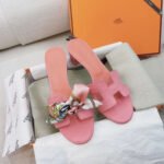 Hermes Oasis Sandal Dark Pink - Image 3