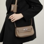 Hermes Kelly Moove Swift Silver Hardware Etoupe 17Cm - Image 2