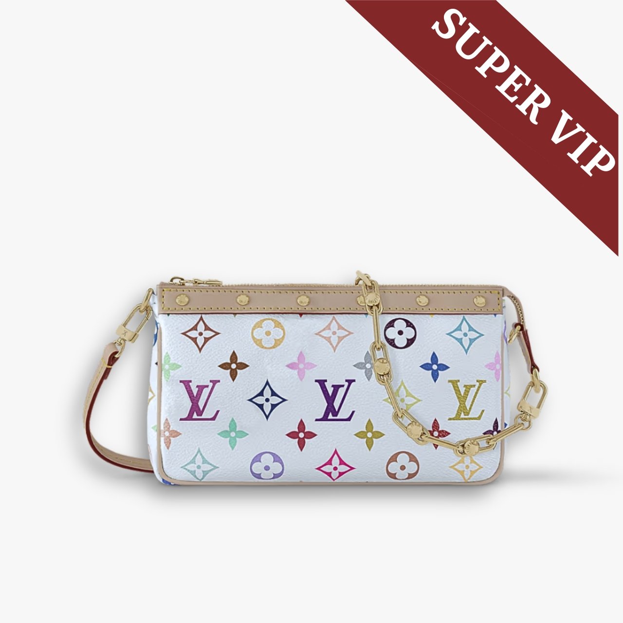 myelegous-1280-x-1280-px-2025-09-03T101348.950 Super Vip 1:1 – Louis Vuitton x Murakami Pochette Accessoires Bag White 22Cm M13404 - Image 1