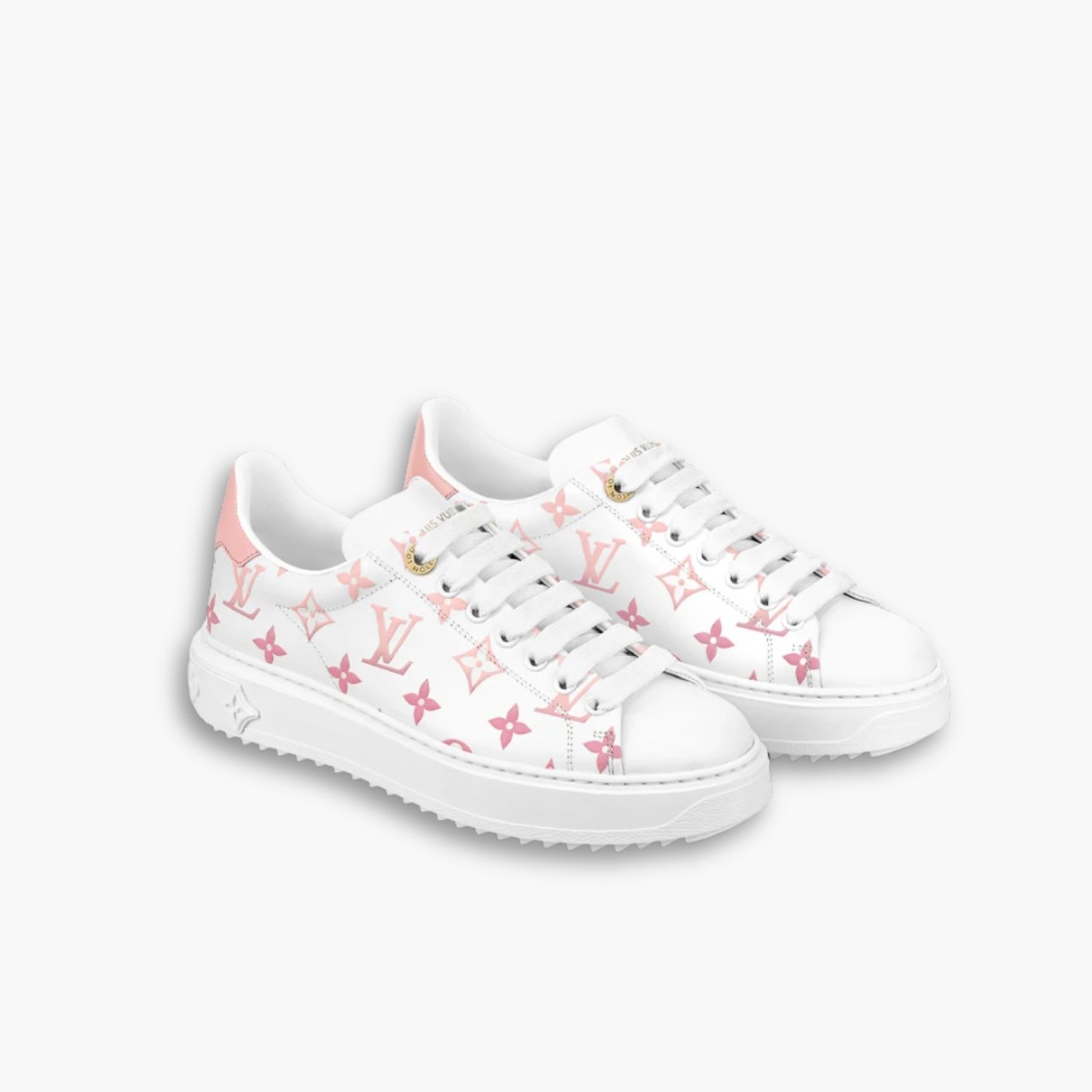 myelegous-1280-x-1280-px-21-6 Louis Vuitton Time Out Sneakers White With Pink Monogram - Image 1