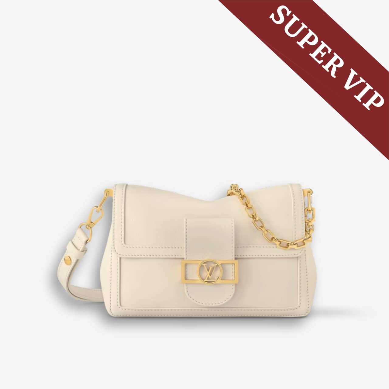 myelegous-1280-x-1280-px-25 Super Vip 1:1 – Louis Vuitton Dauphine Soft MM Bag White 24Cm M25050 - Image 1