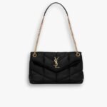 Saint Laurent Puffer Gold Tone Metal  Medium Black 35Cm