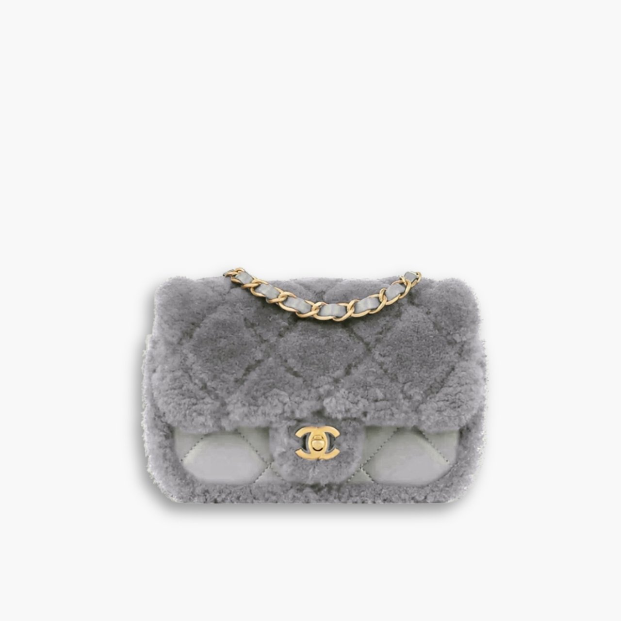 myelegous-1280-x-1280-px-28-2-1 Chanel Flap Bag Teddy Gold Tone Metal Grey 25Cm - Image 1