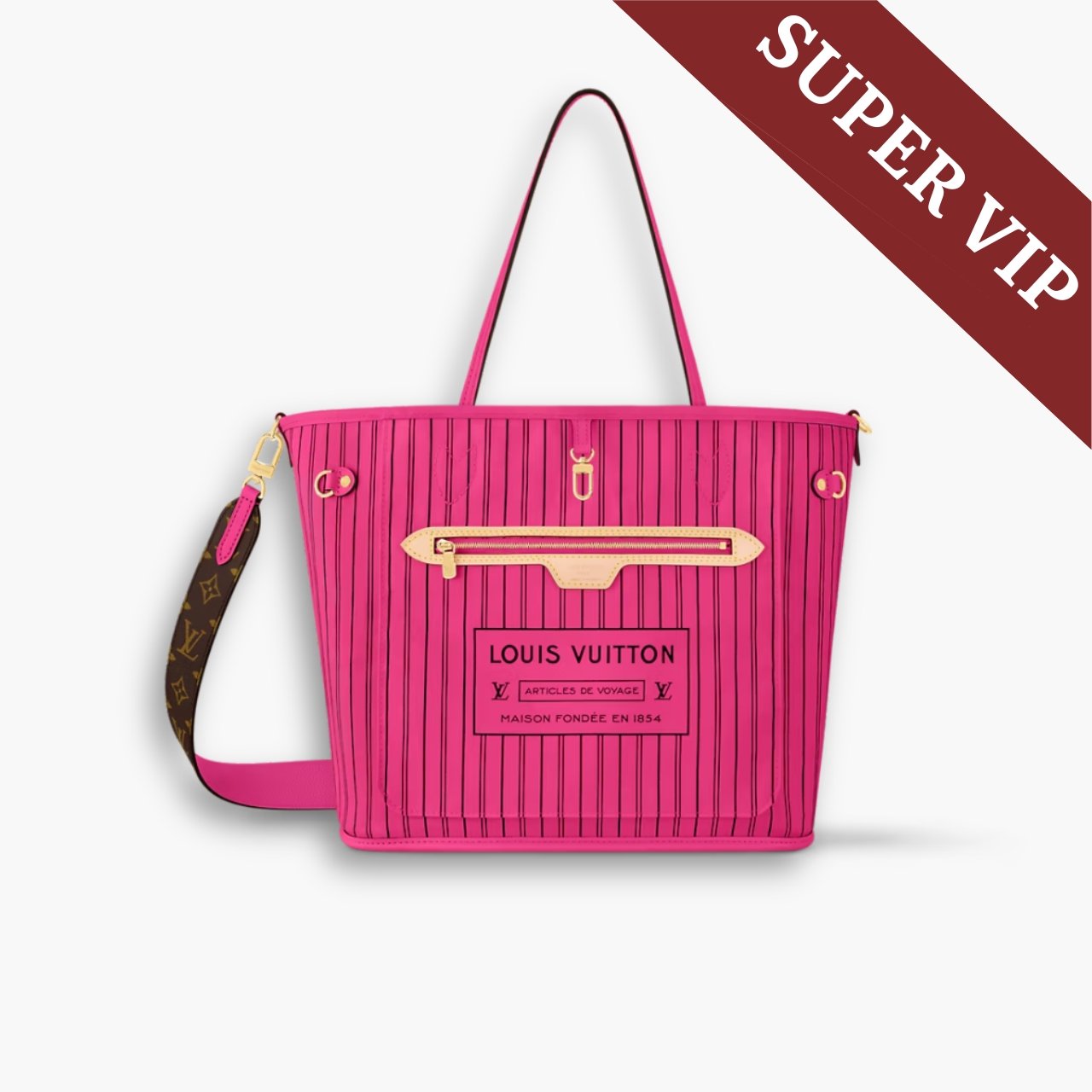 myelegous-1280-x-1280-px-28-2 Super Vip 1:1 – Louis Vuitton Neverfull Bandoulière Inside Out MM Bag Pink 31Cm M12707 - Image 1