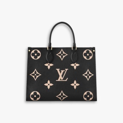 Louis Vuitton Onthego Black Beige MM 35Cm M45495