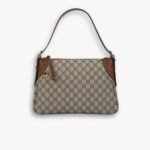 Gucci GG Emblem Small Shoulder Bag Brown 30cm 815218 FAEAA 9762