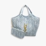 Saint Laurent Icare Maxi Shopping Bag Blue 40cm